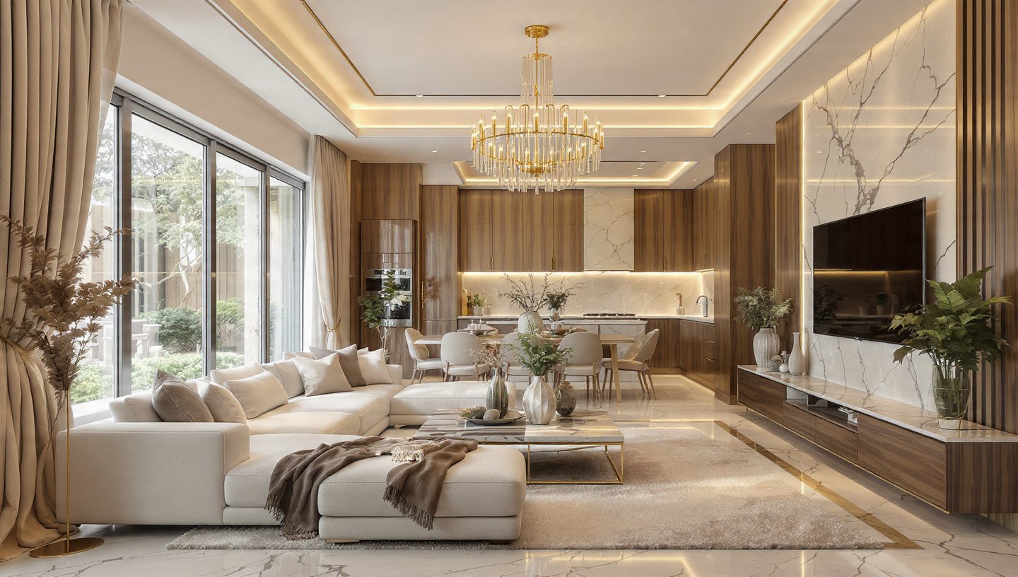 Custom interior crafted by JSR Home Decor